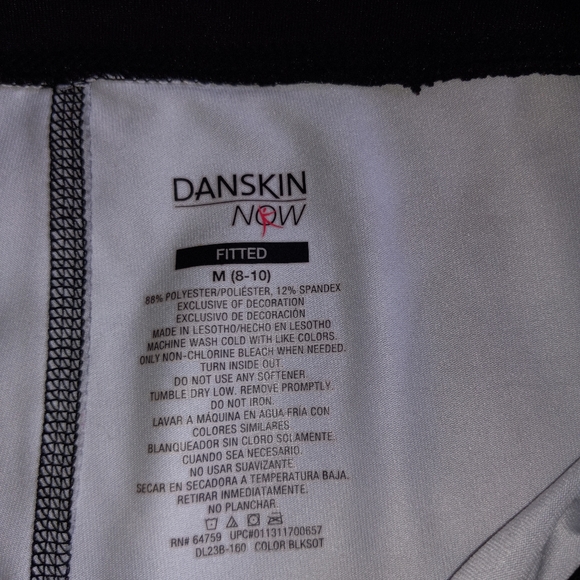 Danskin yoga, athletic, gym blk and gray print Capri length pants M - Picture 6 of 6
